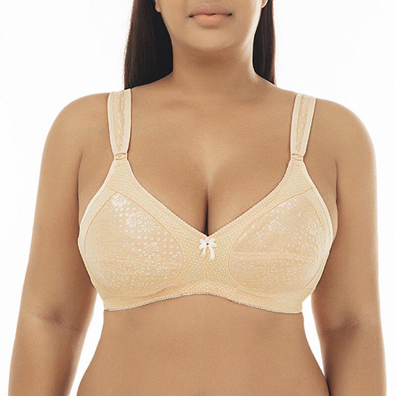 Women Plus Size Wirefree Push Up Breathable Bra - CHALIER