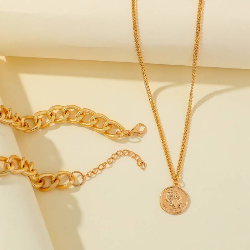 Female Hot Layered Necklaces Women Gold Choker Design Jewelry