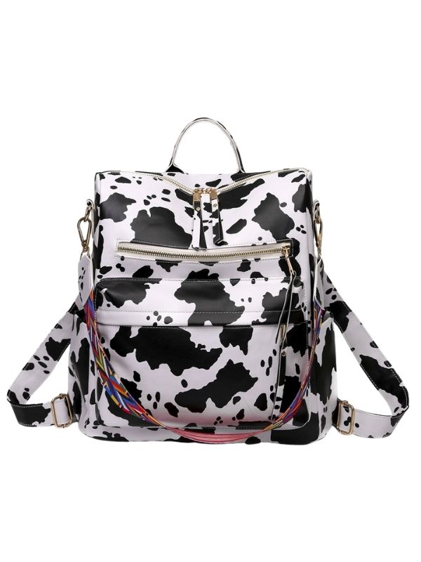 Women Printed PU Backpack Shoulder Bag