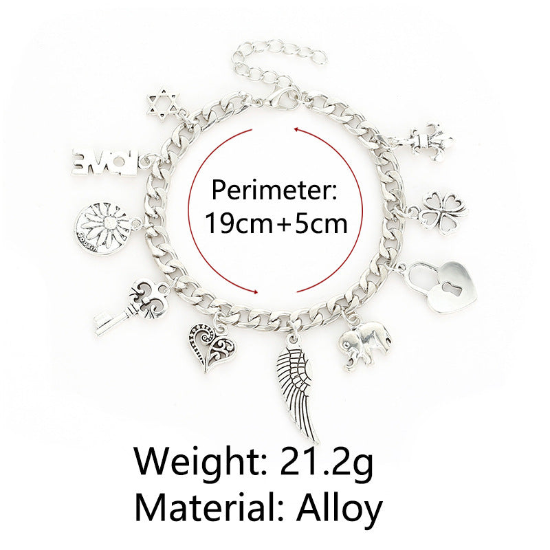 Female Hip-hop Bracelets Women Silver Design Jewelry