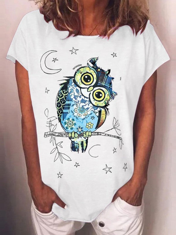 Women Animal Printed Summer Casual T-Shirt