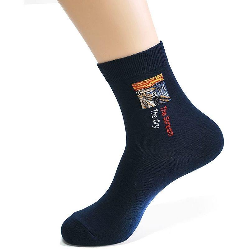 Womens Art Patterned Casual Socks Famous Painting Socks 5 Pairs - CHALIER