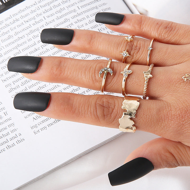 Female Hot Rings Woman Design Gold Jewelry Set