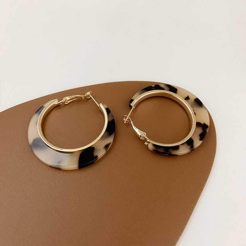 Female Fashionable Earrings Women Pantherine Hoops Drop Earrings