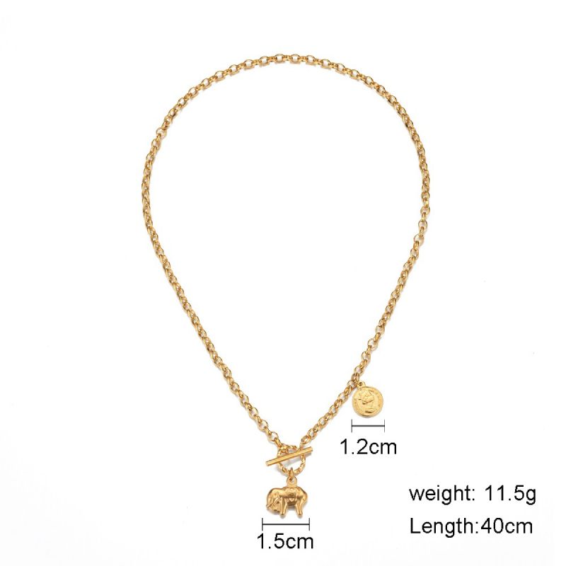 Female Design Necklaces Women Gold Elephant Choker Jewelry