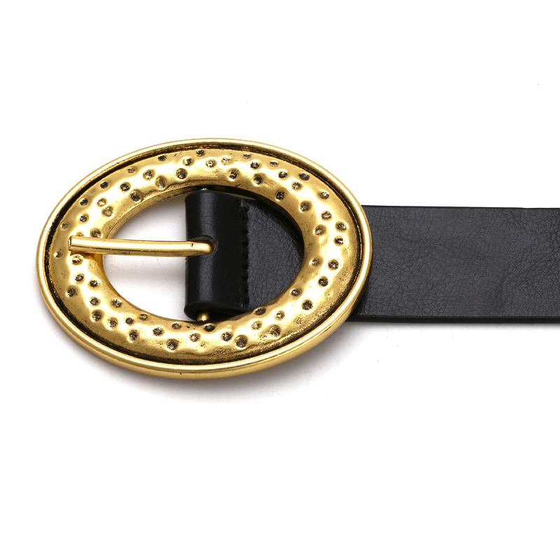 Women Design Dress Belt Fashion Circle Gold Metal Belt