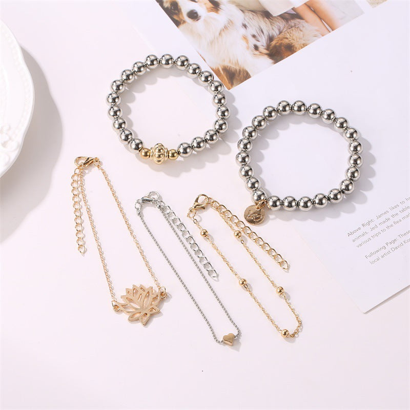 Female Bohemia Bracelets Women Gold Hot Jewelry Set