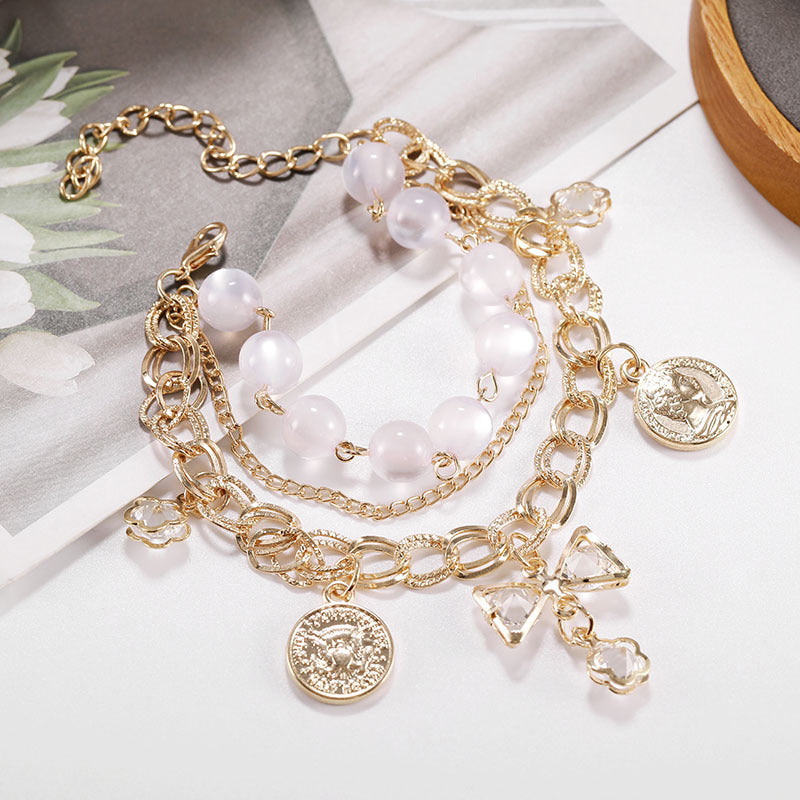 Female Design Bracelets Women Hot Gold Bowknot Jewelry