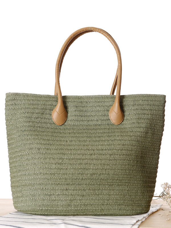 Women Woven Straw Handbags Straw Beach Woven Handbag