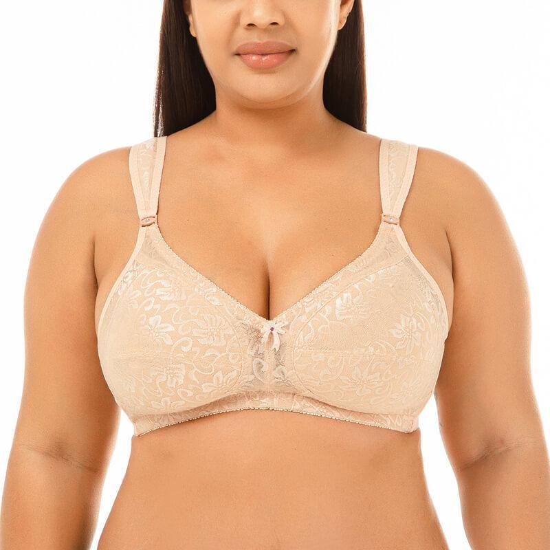 Womens Plus Size Full Figure Plus Size MagicLift Original Wirefree Support Fashion Bra - CHALIER