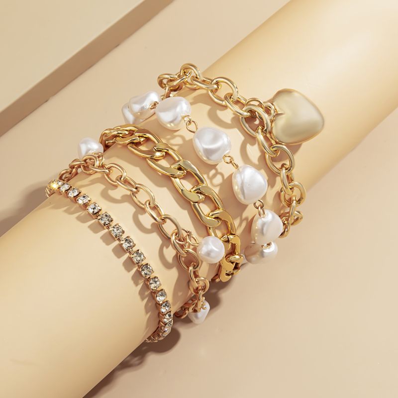 Female Fashionable Bracelets Woman Hot Heart Drop Jewelry Set