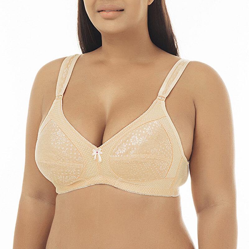 Women Plus Size Wirefree Push Up Breathable Bra - CHALIER