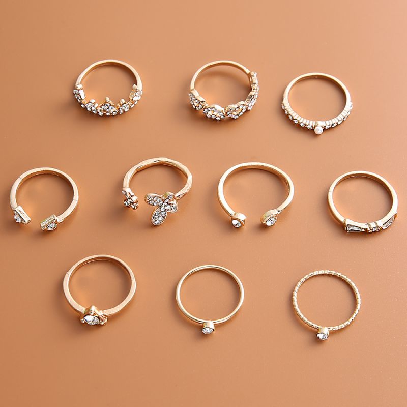 Female Hot Rings Woman Design Fashionable Jewelry Set