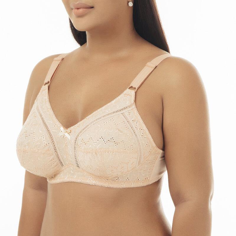 Womens Plus Size Padded Push Up Sexy Comfort bowknot Pattern Bra - CHALIER