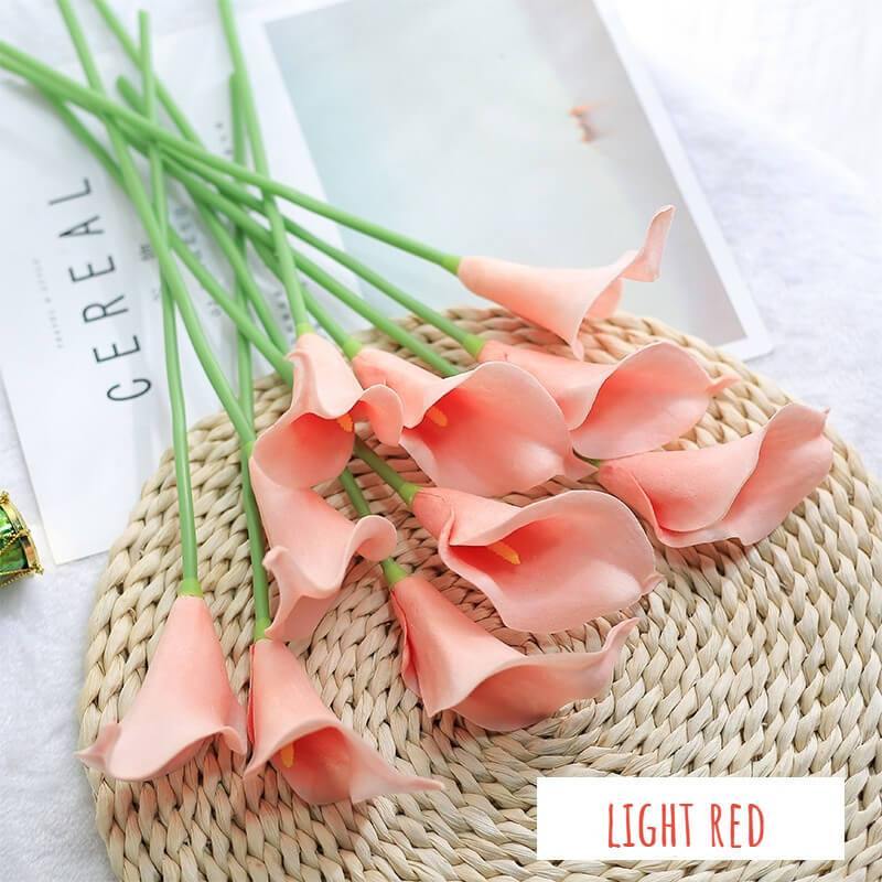 Artificial Calla Lily Bouquet Artificial Flowers For Living Room Table Decoration 10 Flowers Per Bunch - CHALIER