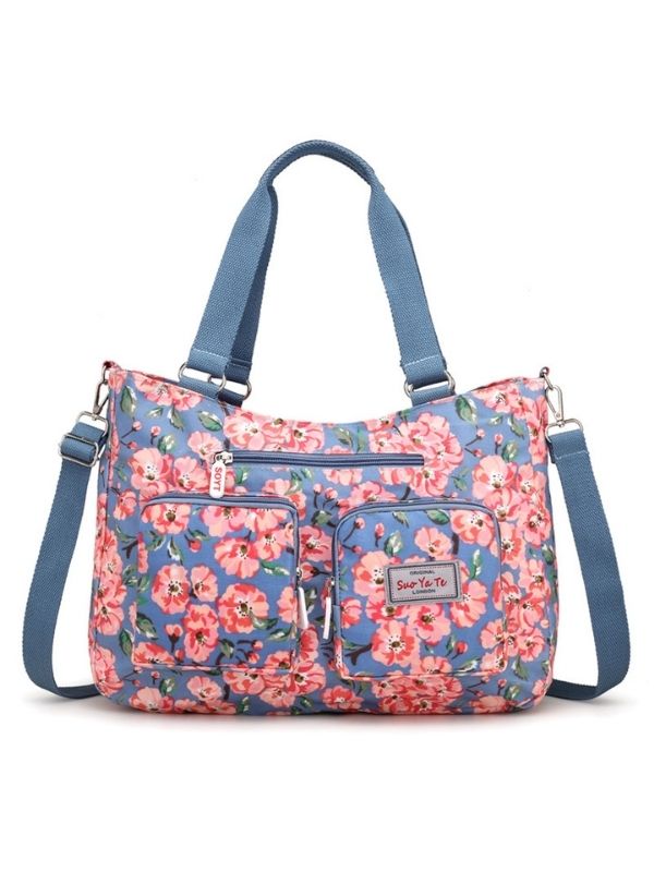 Women's Nylon Floral Printed Shoulder Bag