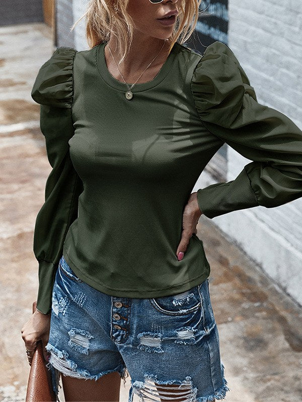 Women's Fashion Top Casual Long Sleeves Design Shirt