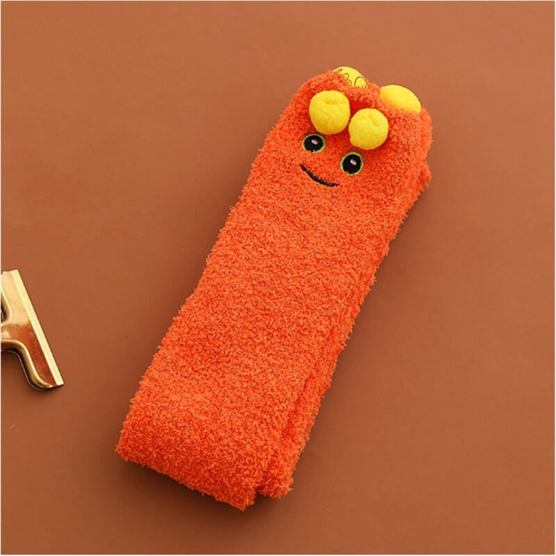 Womens Cozy Slipper Thick Socks Winter Soft Warm Fuzzy Stocking Leg Warm Socks Knee High - CHALIER