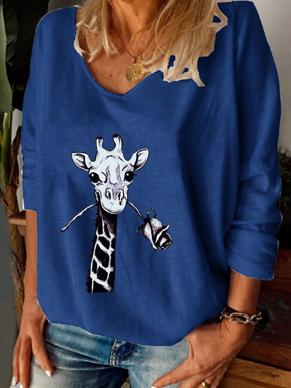 Women Animal Printed Casual T-Shirt