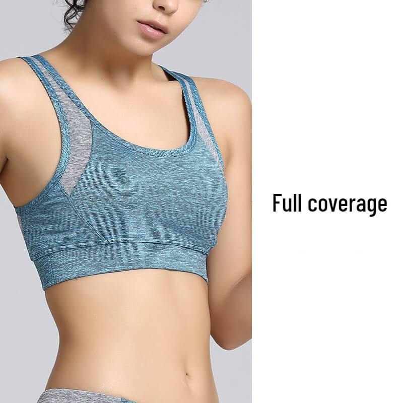 Women Sport Bra Full Coverage Shock Control Wirefree Tank Top - CHALIER