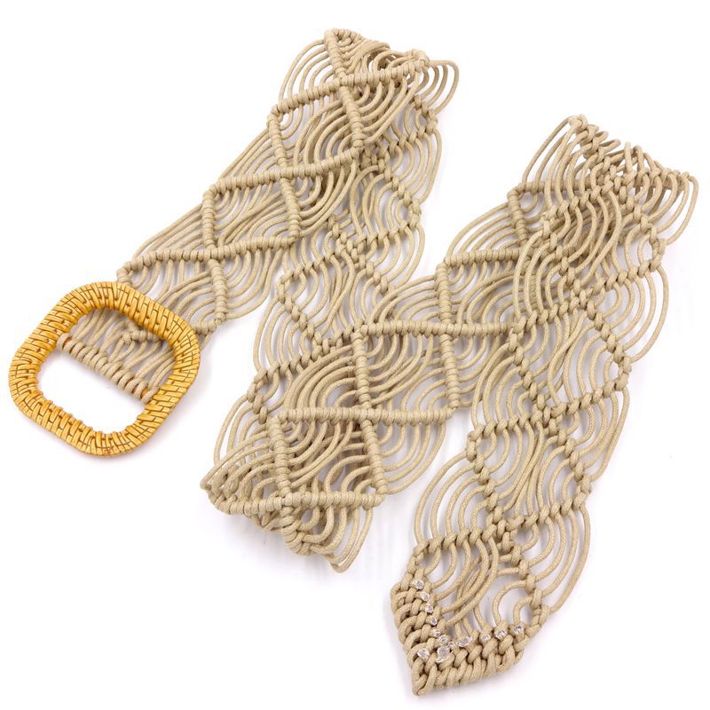 Women Design Dress Belt Knitted Bohemia Belt