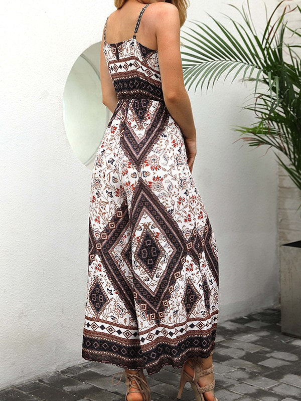 Women's Fashion Jumpsuit Bohemia Suspender Pant