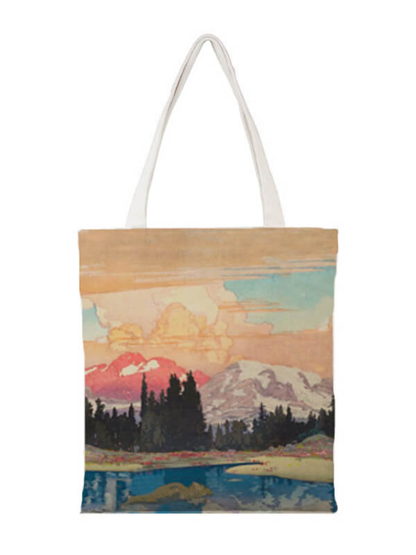Eco Cancas Landspace Printed Handbag