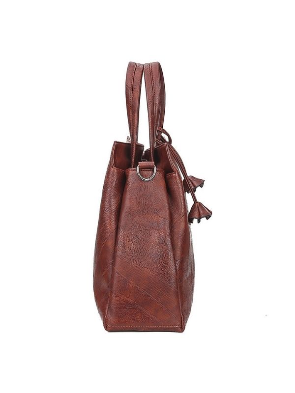 Women's Handbags Pu Solid Soft Shoulder Handbag