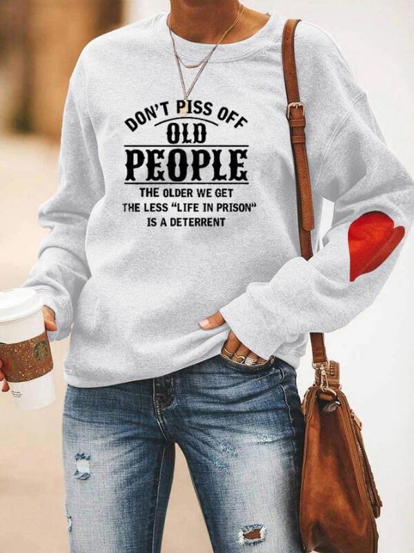 Women's Long Sleeve Vintage Sweatshirt - CHALIER