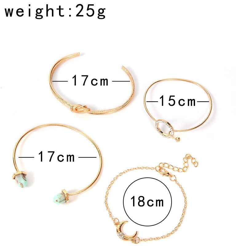 Female Fashionable Bracelets Woman Design Gold Bohemia Jewelry Set