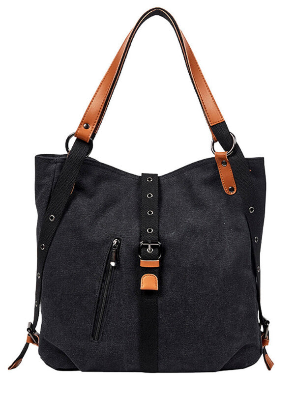 Canvas Backpack-Shoulder Bag With Extra Large Capacity