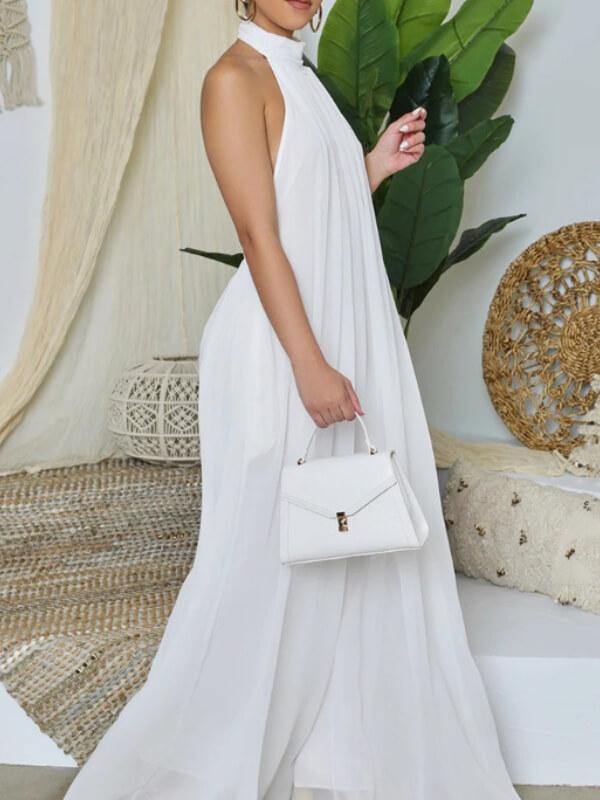 Women Casual Chiffon Loose Backless Jumpsuits - CHALIER