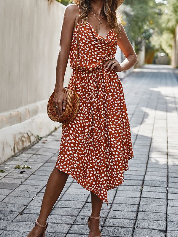 Women's Fashion Dress Design Polka Dots Skirt
