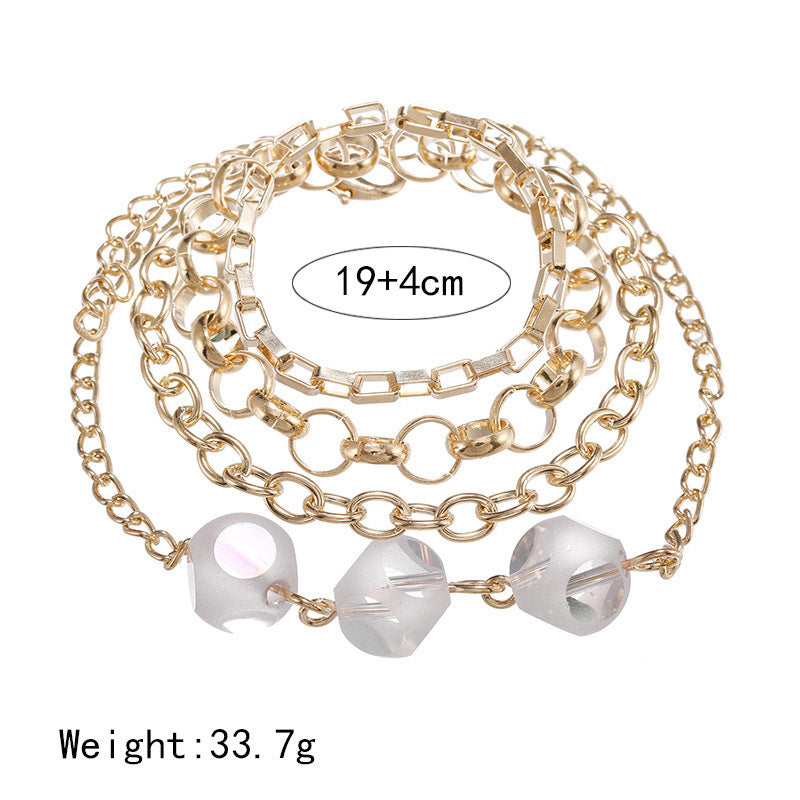 Female Fashionable Drop Bracelets Design Layered Jewelry