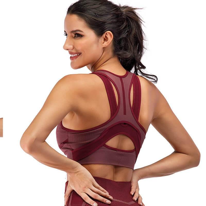 Women Sports Bra High Impact Support Beauty Back Sports bra Workout Yoga Fitness - CHALIER