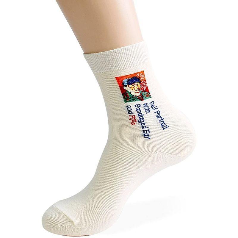 Womens Art Patterned Casual Socks Famous Painting Socks 5 Pairs - CHALIER