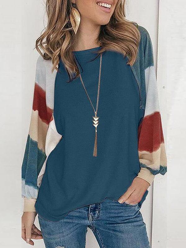 Women Stripe Casual Long Sleeve T-Shirt&Top - CHALIER