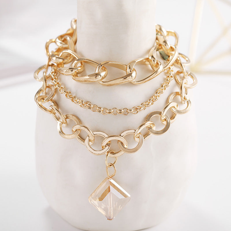 Female Fashionable Drop Bracelets Design Gold Jewelry