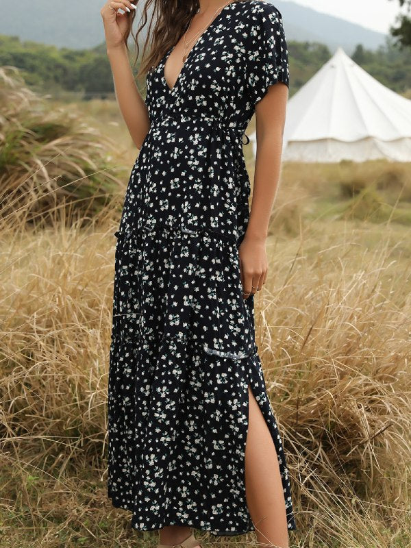 Women's Fashion Dress Floral Long Dress
