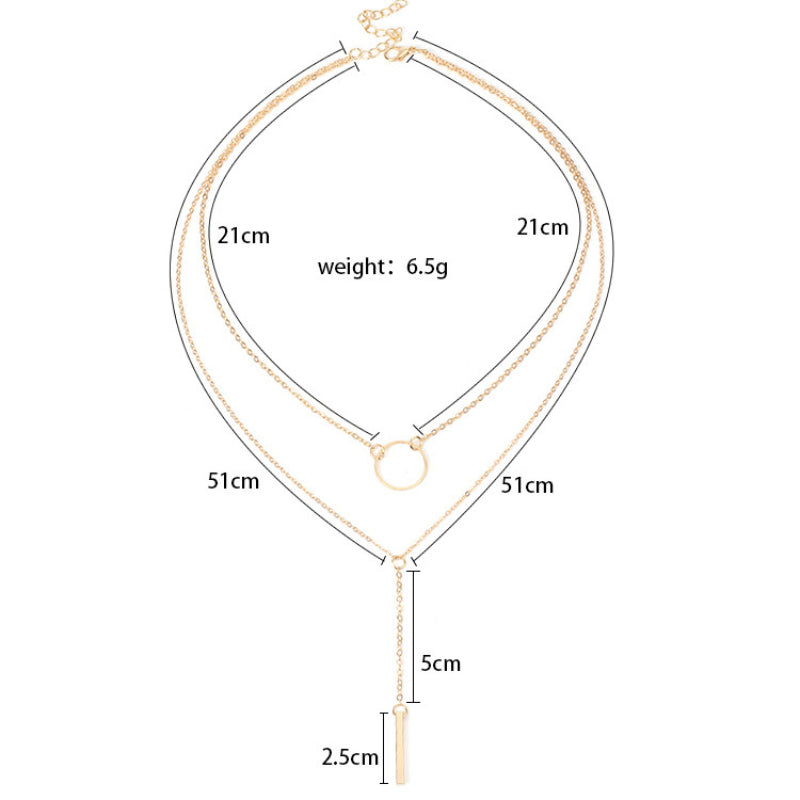 Female Layered Necklaces Women Gold Hot Choker Jewelry