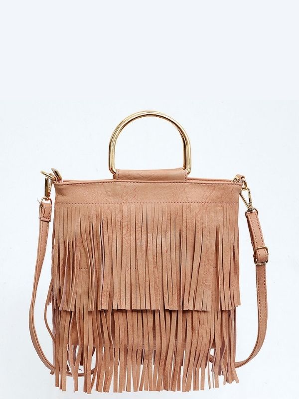 Women Solid Tassel Shoulder Messenger Handbag