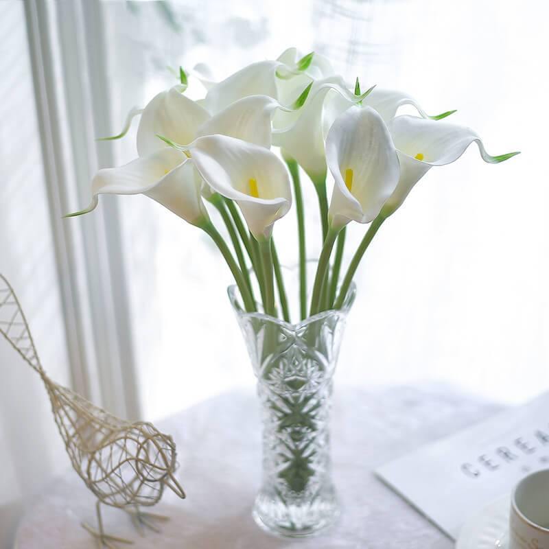 Artificial Calla Lily Bouquet Artificial Flowers For Living Room Table Decoration 10 Flowers Per Bunch - CHALIER