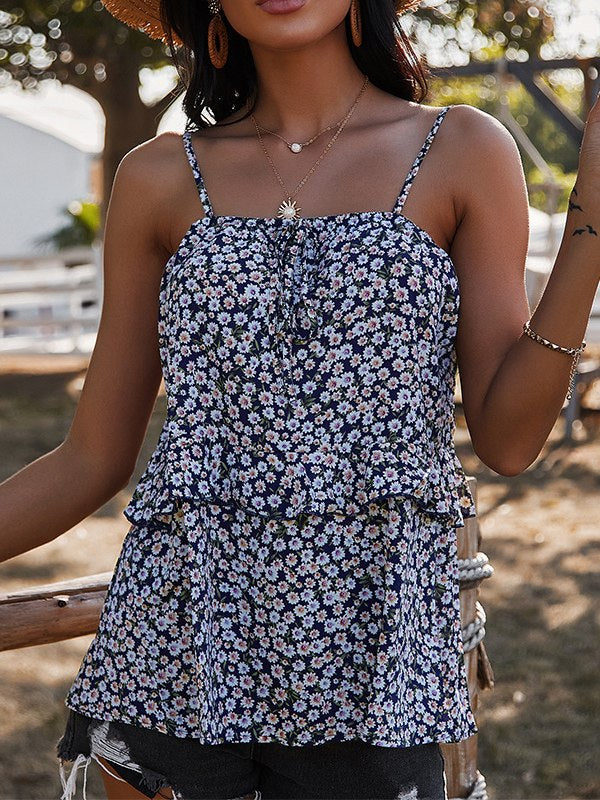 Women's Fashion Top Floral Tank Top