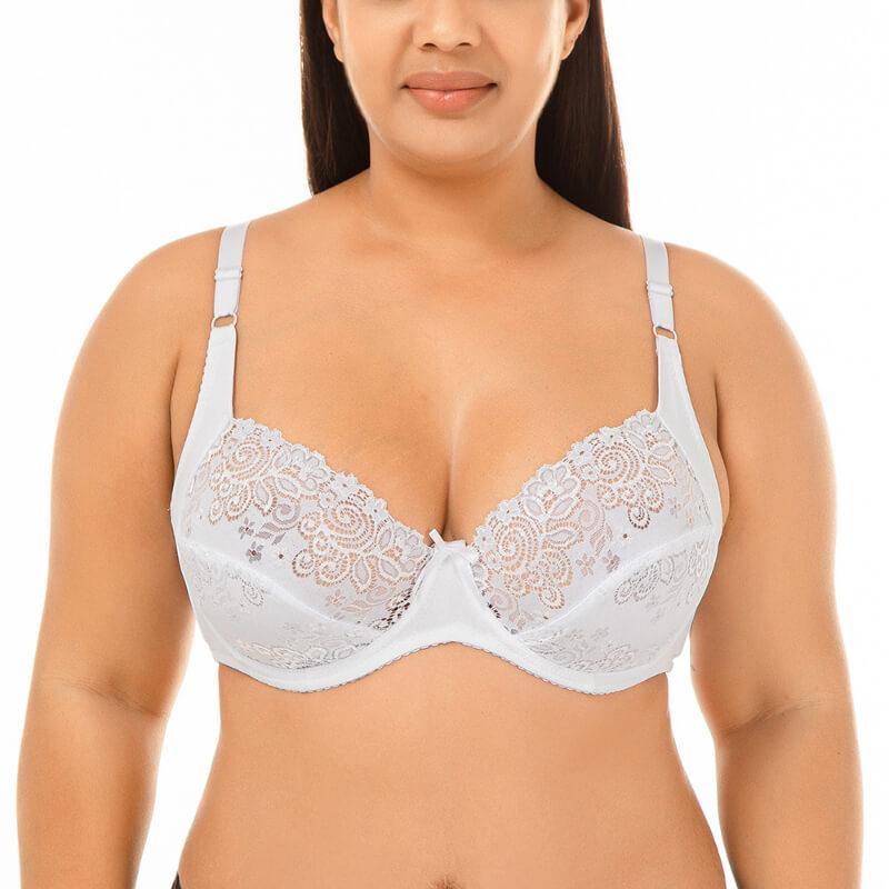 Womens Summer Ultrathin Plus Size  Sexy Lace Ultimate Lift and Support Fashion Underwire Bra - CHALIER