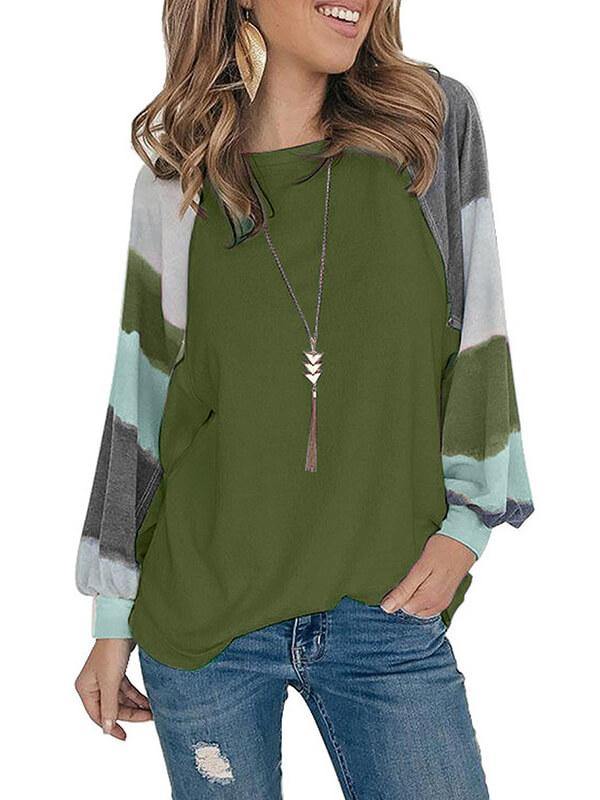 Women Stripe Casual Long Sleeve T-Shirt&Top - CHALIER