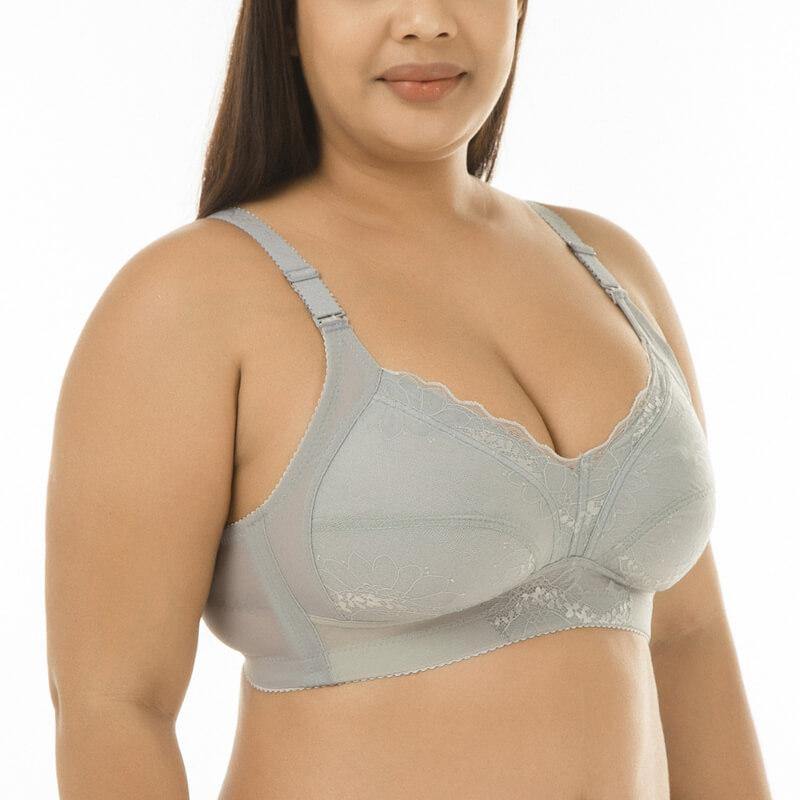 Women Plus Size Wirefree Push Up Breathable Sexy Bra - CHALIER