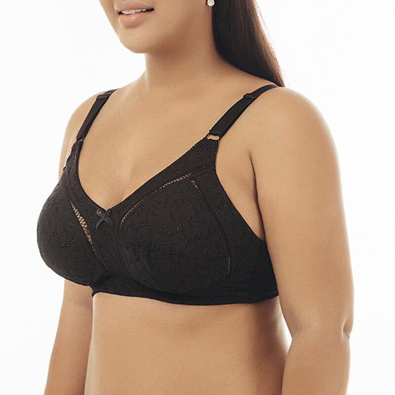 Womens Plus Size Padded Push Up Sexy Comfort bowknot Pattern Bra - CHALIER