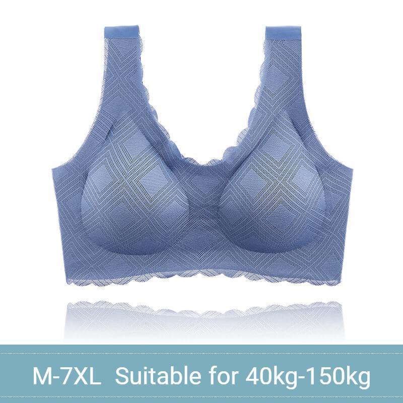 Women Plus Size Push Up Seamless Wirefree Breathable Soft Bra - CHALIER