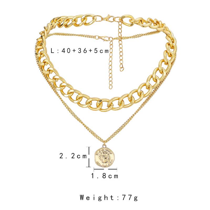 Female Hot Layered Necklaces Women Gold Choker Design Jewelry
