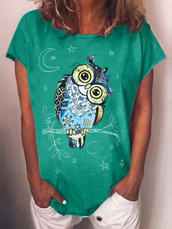 Women Animal Printed Summer Casual T-Shirt